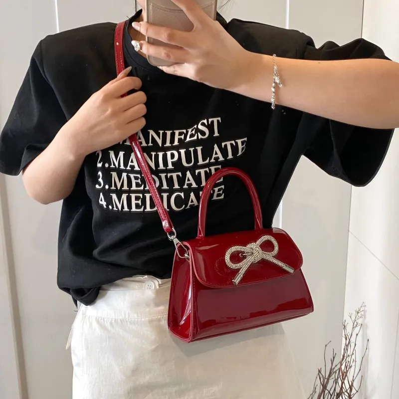 Yalu PU Handbag Regular Women's White/Red/Brown/Black/Silver-12