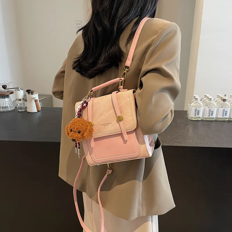 Yalu PU Backpack Regular Women's Yellow Brown/Ecru/Black/Coffee/Blue/Pink-27