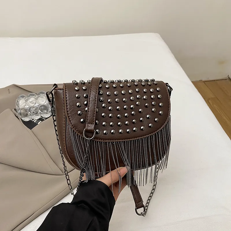 Yalu PU Crossbody Bag, Shoulder Bag Women's Black/White/Coffee/Silver-15