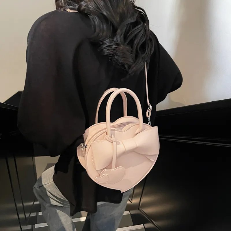 Yalu PU Shoulder Bag, Crossbody Bag, Handbag Regular Women's Black/Ecru/Burgundy/Pink-25