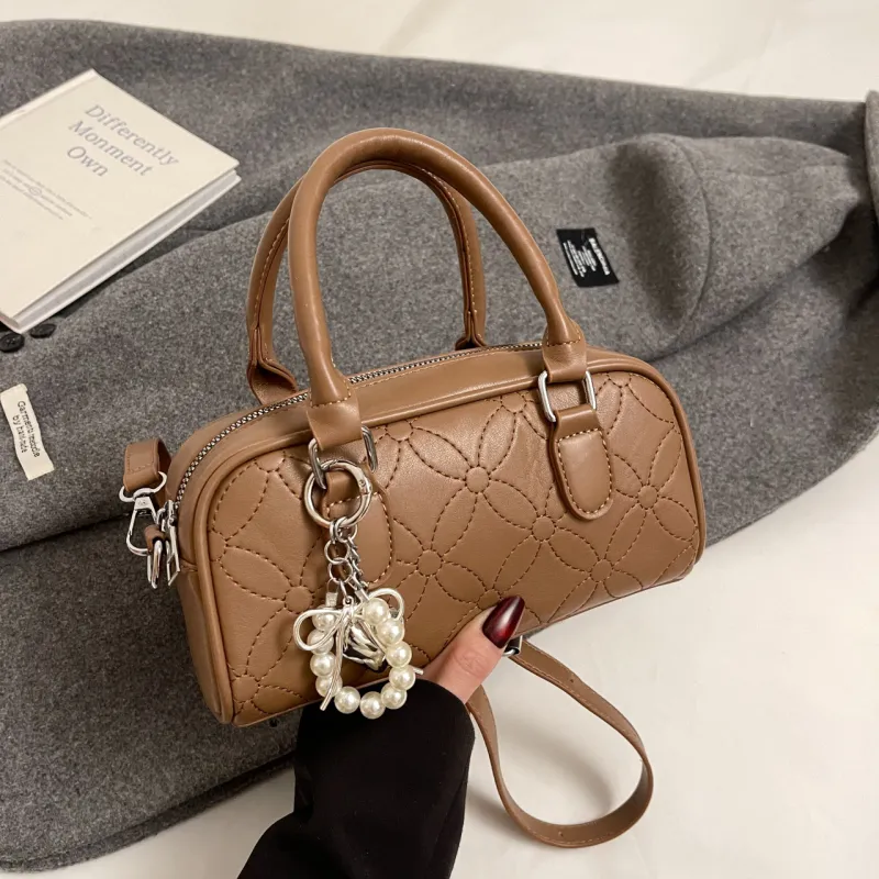 Yalu PU Shoulder Bag Crossbody Bag Handbags Women's Brown/White/Pink/Black-3