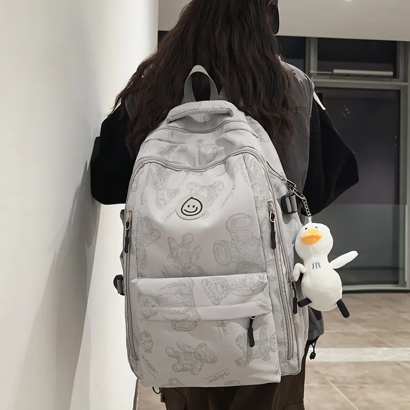 Yalu Nylon Backpack Regular Unisex Multicolor-23