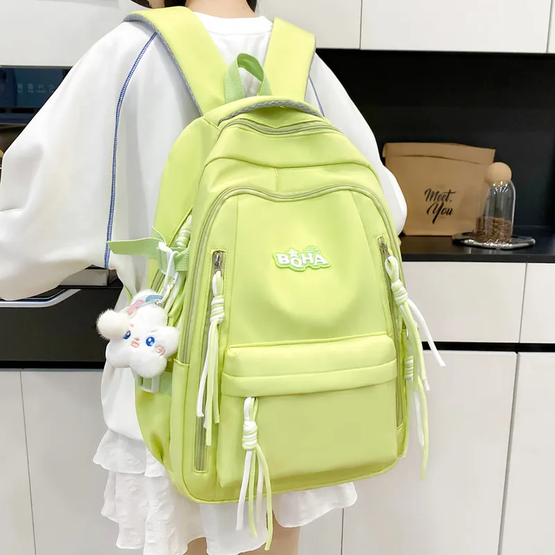 Yalu Nylon Backpack Unisex Multicolor-11