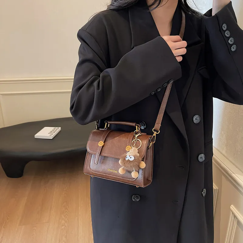 Yalu PU Shoulder Bag, Crossbody Bag, Handbag Regular Women's Ecru/Black/Dark Brown/Coffee-20