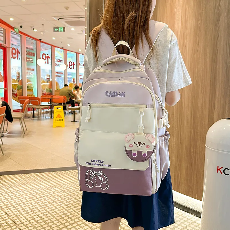 Yalu Nylon Backpack Regular Unisex Multicolor-17