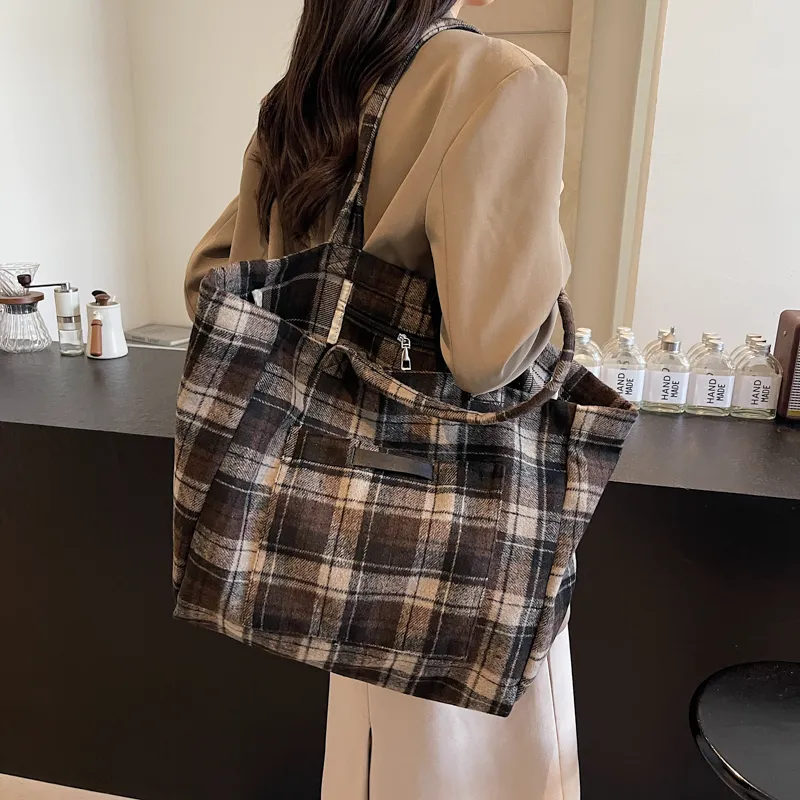 Yalu Fabric One Shoulder Handbag Regular Women's Gray/Burgundy/Coffee-1