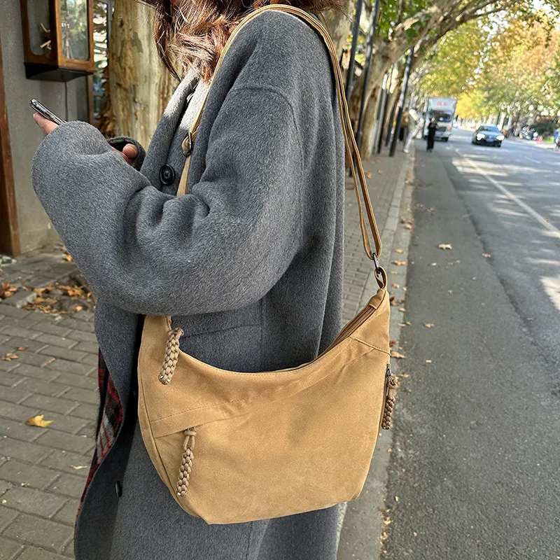 Yalu Suede Crossbody Bag, Shoulder Bag Regular Women's Multicolor-8