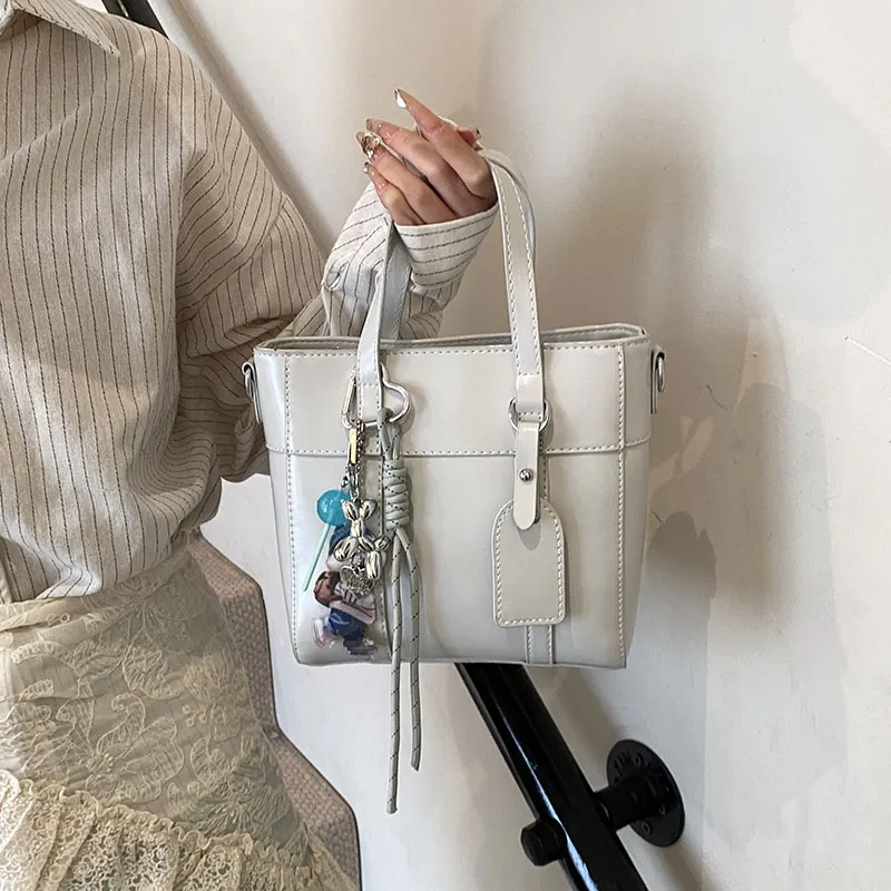 Yalu PU Bucket Bag, Crossbody Handbag Women's Ecru/Gray/Khaki/Black-3