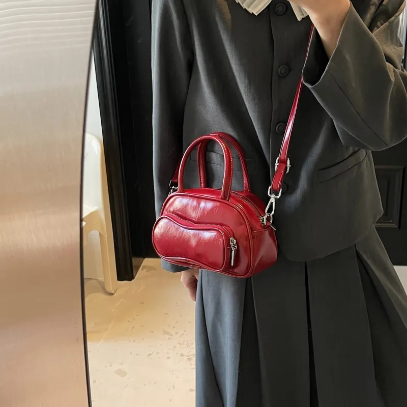 Yalu PU Shoulder Bag Crossbody Bag Handbag Regular Women's Black/Ecru/Burgundy/Blue/Pink-18