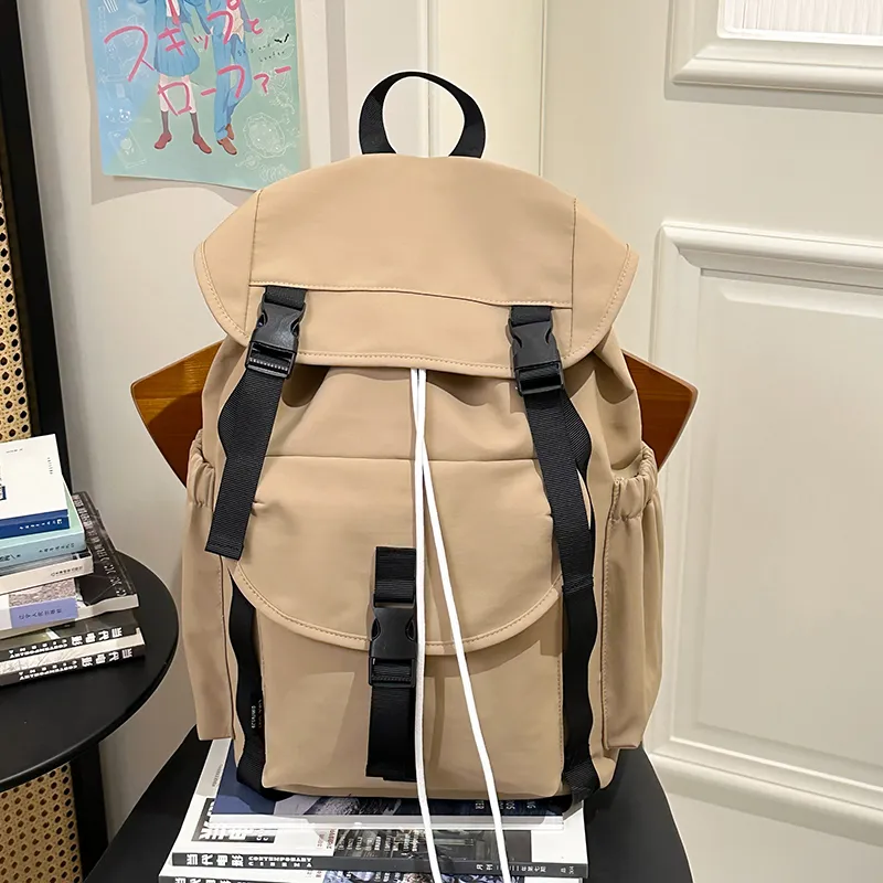 Yalu Nylon Backpack Regular Unisex Green/Khaki/Gray/Black-8