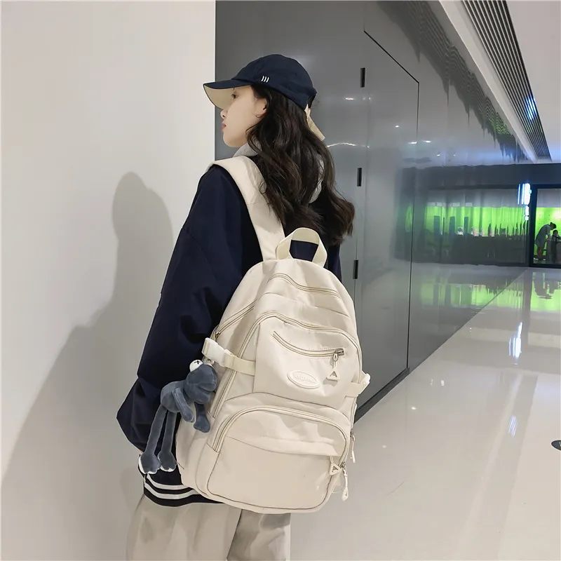 Yalu Nylon Backpack Regular Unisex Multicolor-16