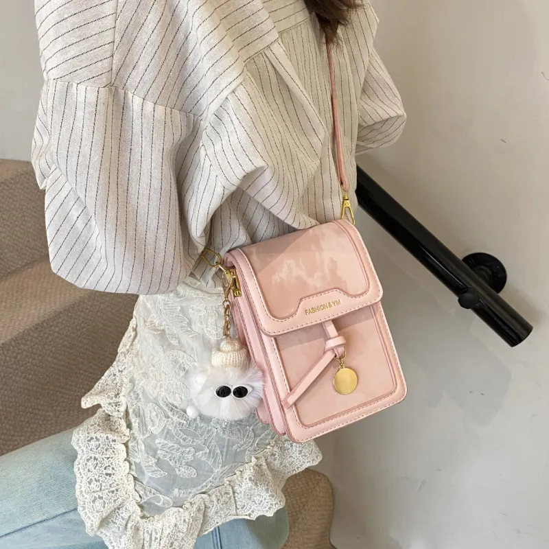 Yalu PU Cell Phone Pouch Crossbody Bags Shoulder Bags Regular Women's Black/Silver/Pink/White-19