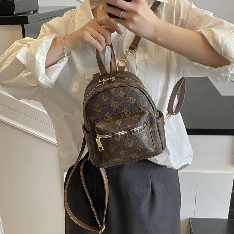 Yalu PU Backpack Women's White/Khaki/Coffee-12