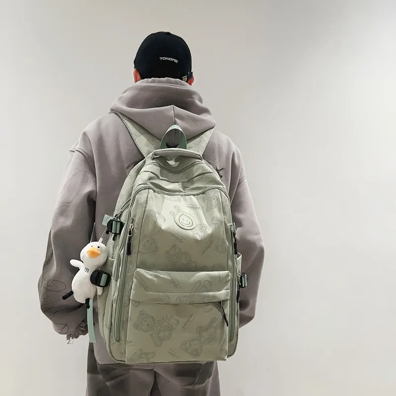 Yalu Nylon Backpack Regular Unisex Multicolor-28