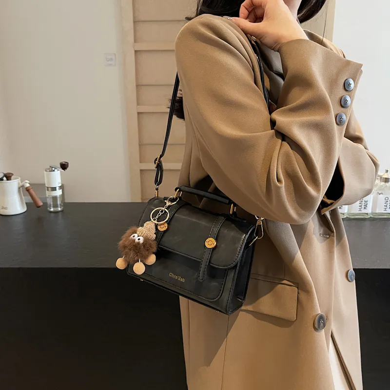 Yalu PU Shoulder Bag, Crossbody Bag, Handbag Regular Women's Ecru/Black/Dark Brown/Coffee-10