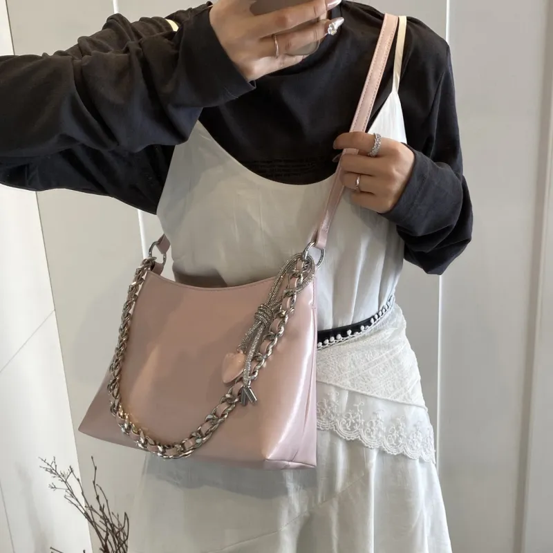 Yalu PU Portable Crossbody Bag, Shoulder Bag Regular Women's White/Silver/Black/Pink-26