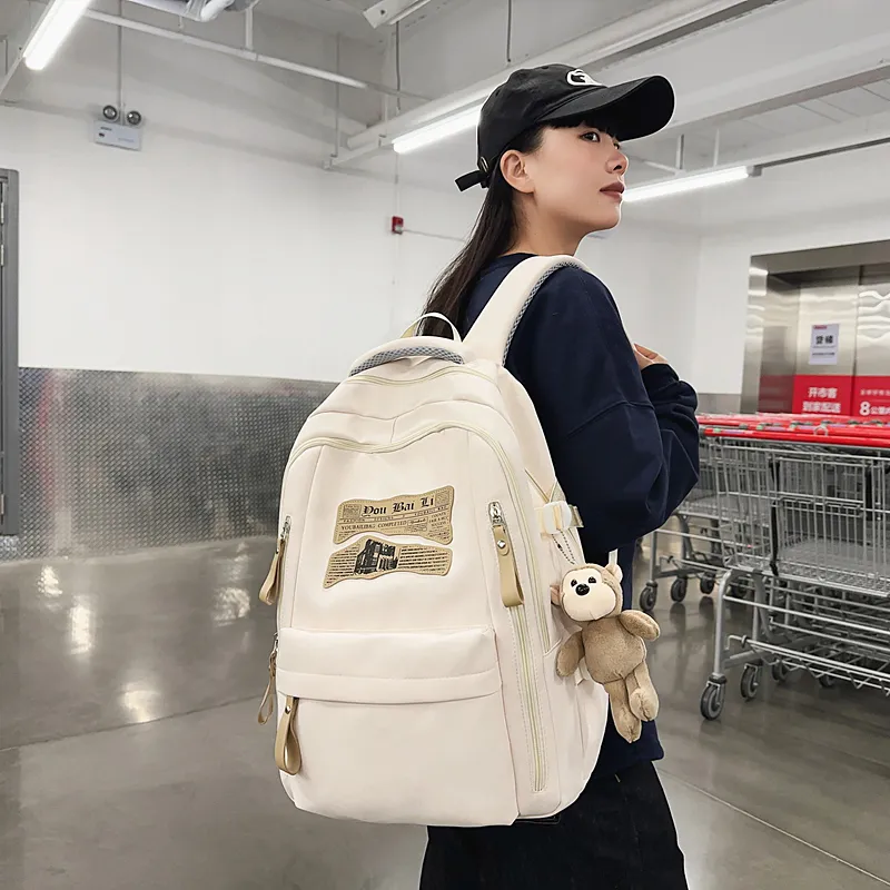 Yalu Nylon Backpack Regular Unisex Multicolor-6