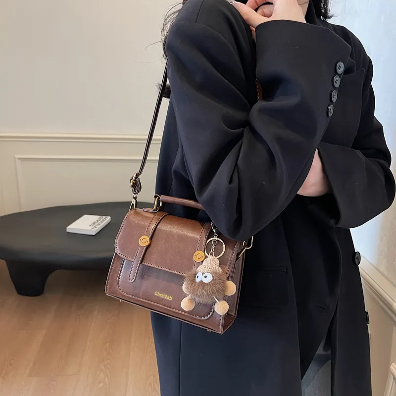 Yalu PU Shoulder Bag, Crossbody Bag, Handbag Regular Women's Ecru/Black/Dark Brown/Coffee-17