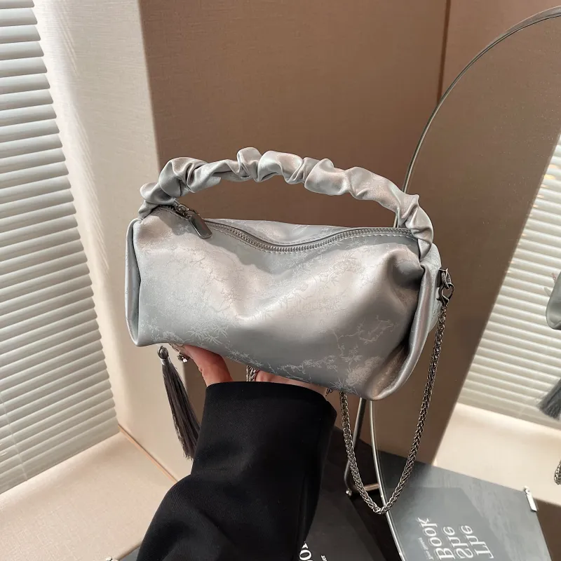 Yalu PU Pillow Bag, Handbag, Shoulder Bag, Crossbody Bag Women's Green/Silver/Black/Ecru-10