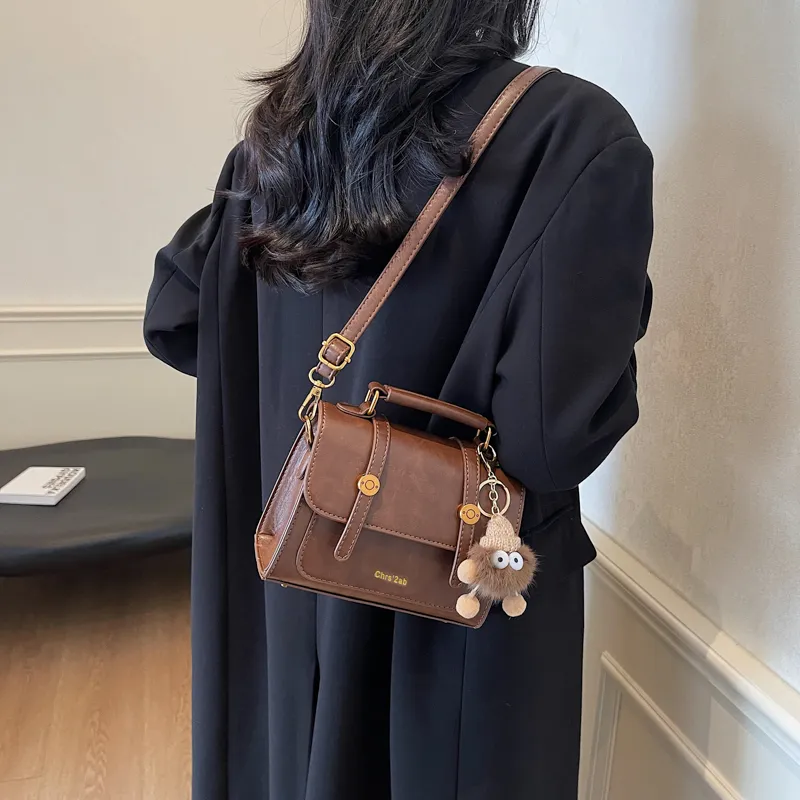 Yalu PU Shoulder Bag, Crossbody Bag, Handbag Regular Women's Ecru/Black/Dark Brown/Coffee-16