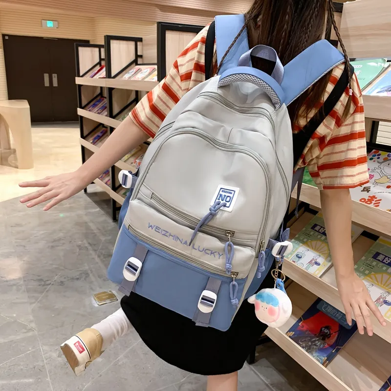 Yalu Nylon Backpack Unisex Multicolor-3