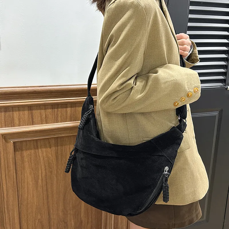 Yalu Suede Crossbody Bag, Shoulder Bag Regular Women's Multicolor-6