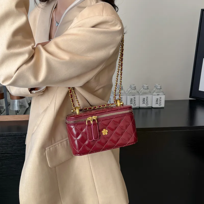 Yalu PU Shoulder Bag Women's Black/Red/White-12