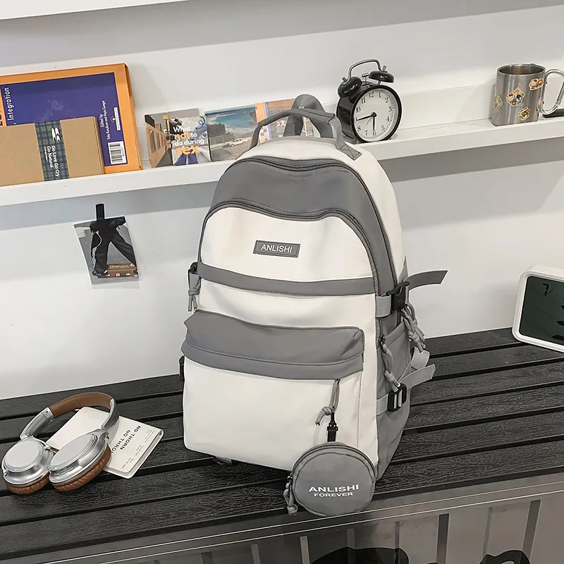 Yalu Nylon Backpack Unisex Multicolor-12