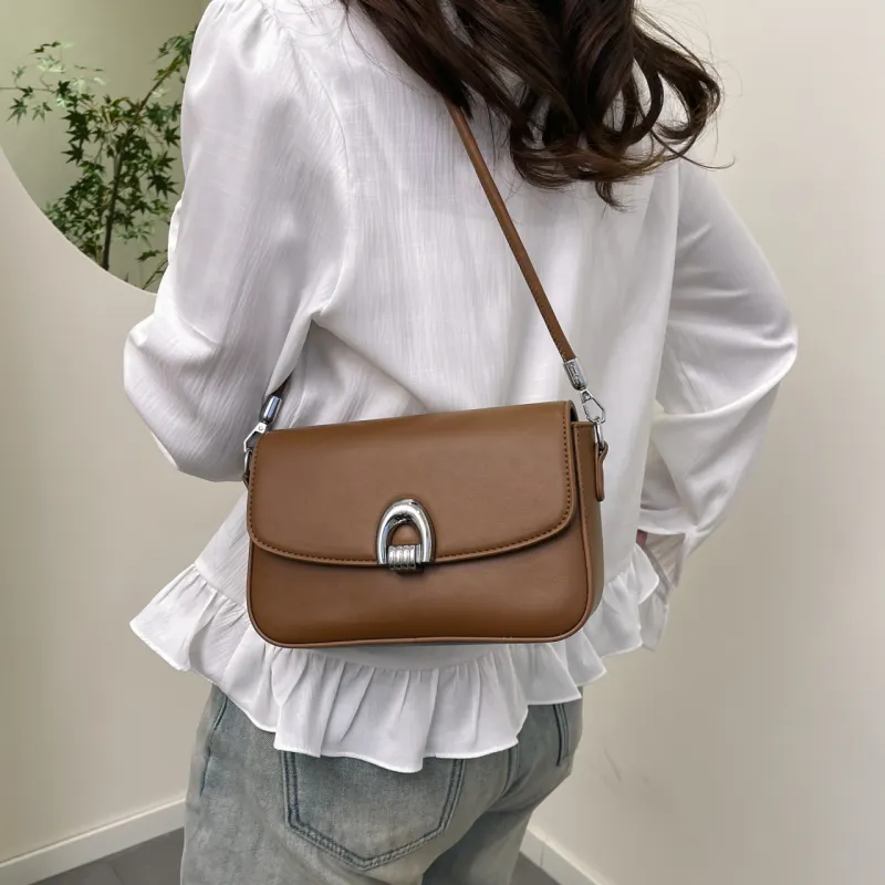 Yalu PU Crossbody Bag Shoulder Bag Regular Women's Black/White/Pink/Brown/Khaki-26
