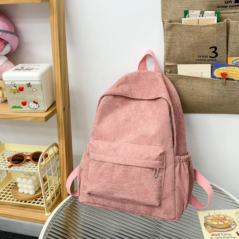Yalu Corduroy Backpack Women's Multicolor-9