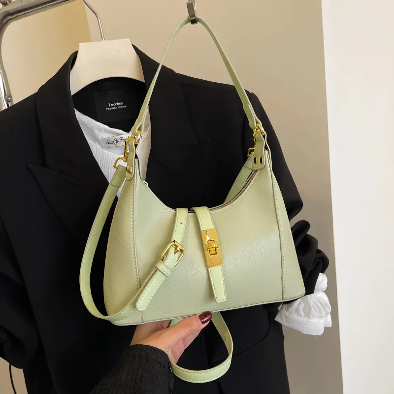 Yalu PU One Shoulder Handbag Crossbody Bag Regular Women's White/Pink/Green/Khaki/Black/Dark Khaki-19