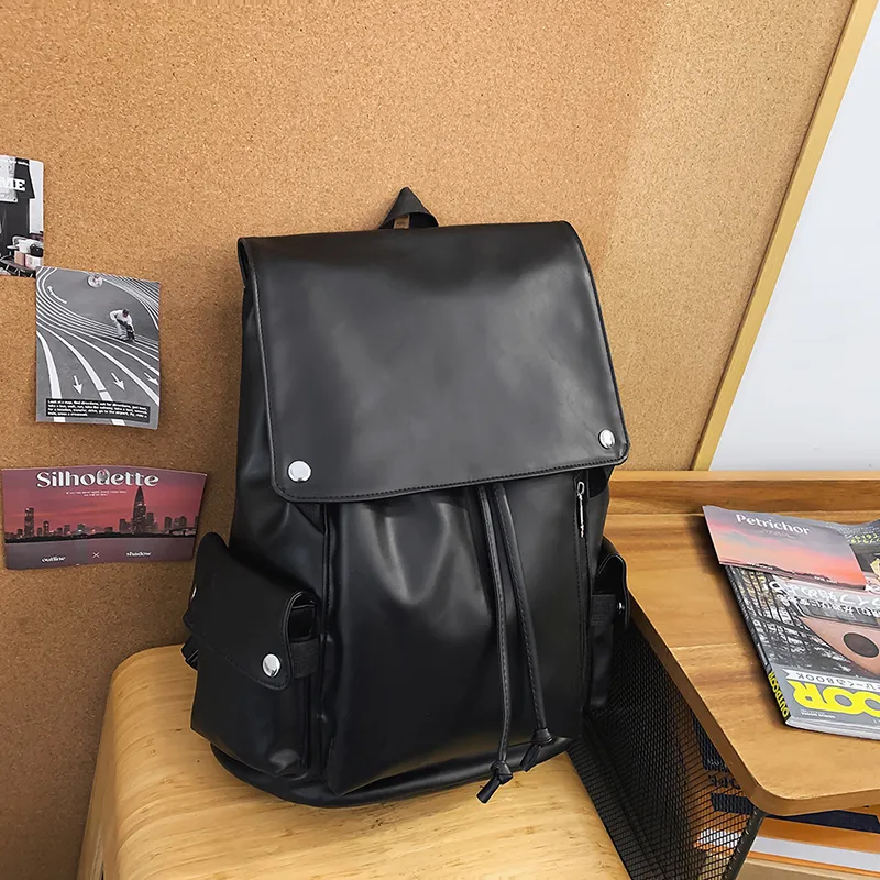 Yalu PU Backpack Unisex White/Gray/Black/Khaki-6