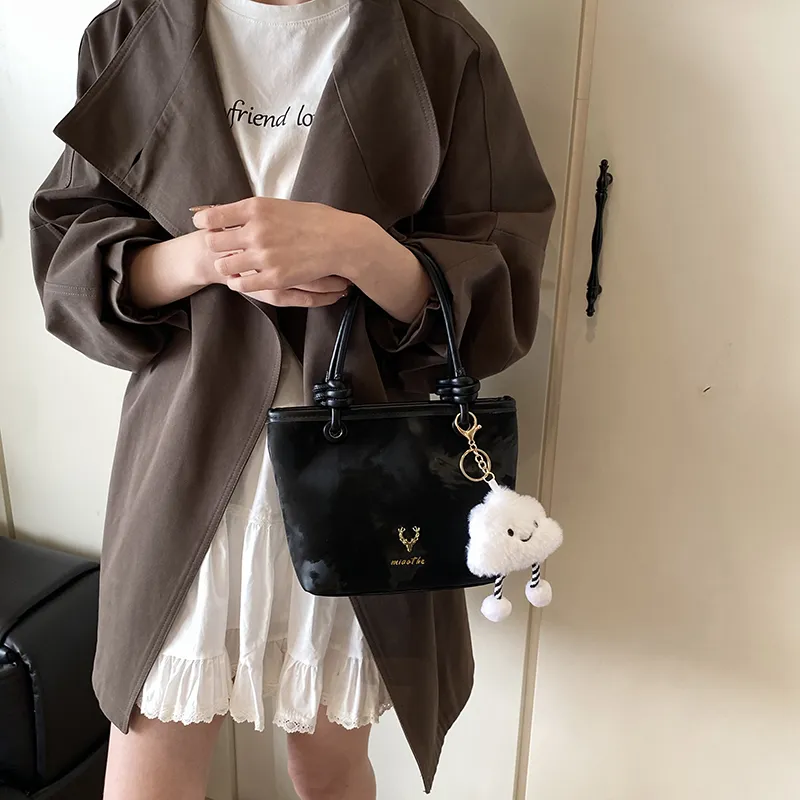 Yalu PU Tote Bag, Shopping Bag, Shoulder Bag, Handbag Regular Women's Black/Beige/Brown-2