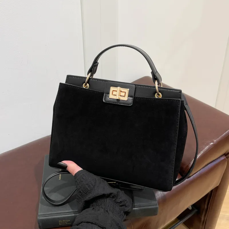 Yalu Flannelette Material Handbag, Crossbody Bag Regular Women's Brown/Burgundy/Coffee/Black-14