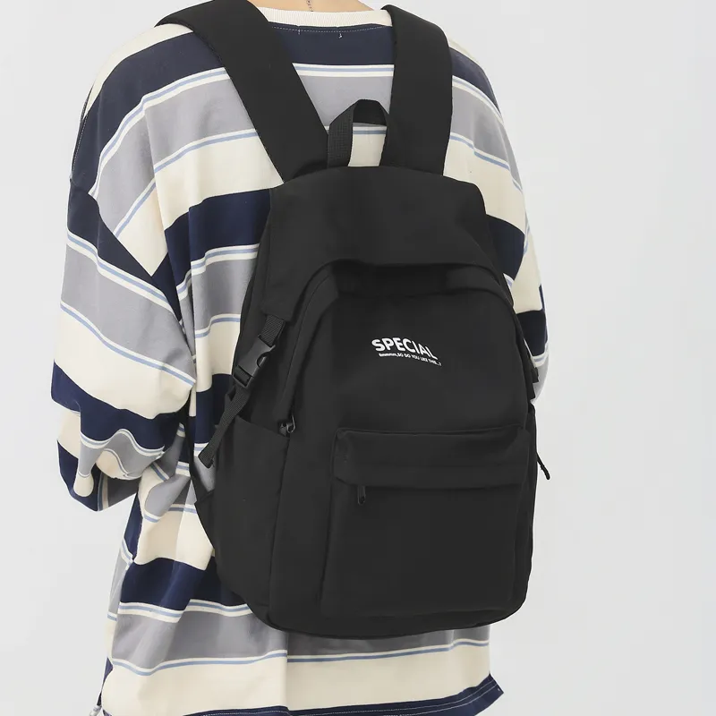 Yalu Nylon Backpack Unisex White/Black/Green/Blue-5