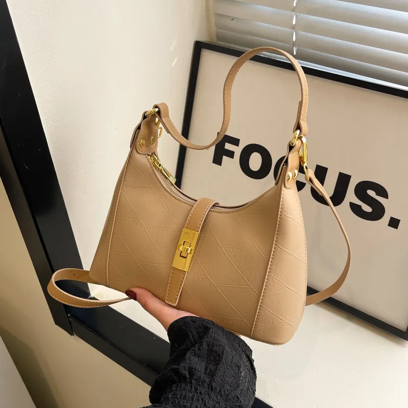 Yalu PU One Shoulder Handbag Crossbody Bag Regular Women's White/Pink/Green/Khaki/Black/Dark Khaki-24