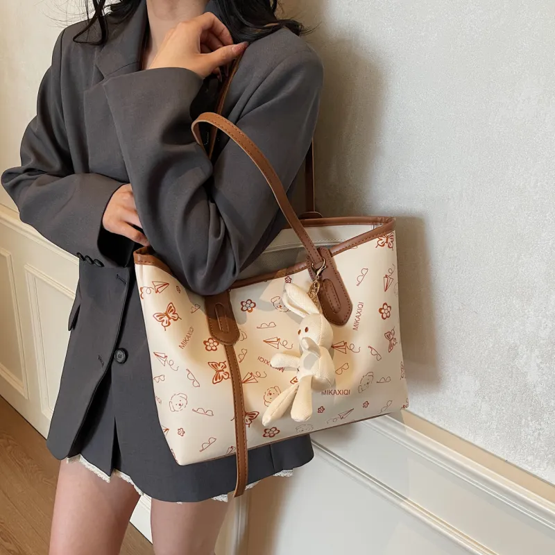 Yalu PU Portable One Shoulder Bag Regular Women's Pink/Khaki/Black/Brown-11
