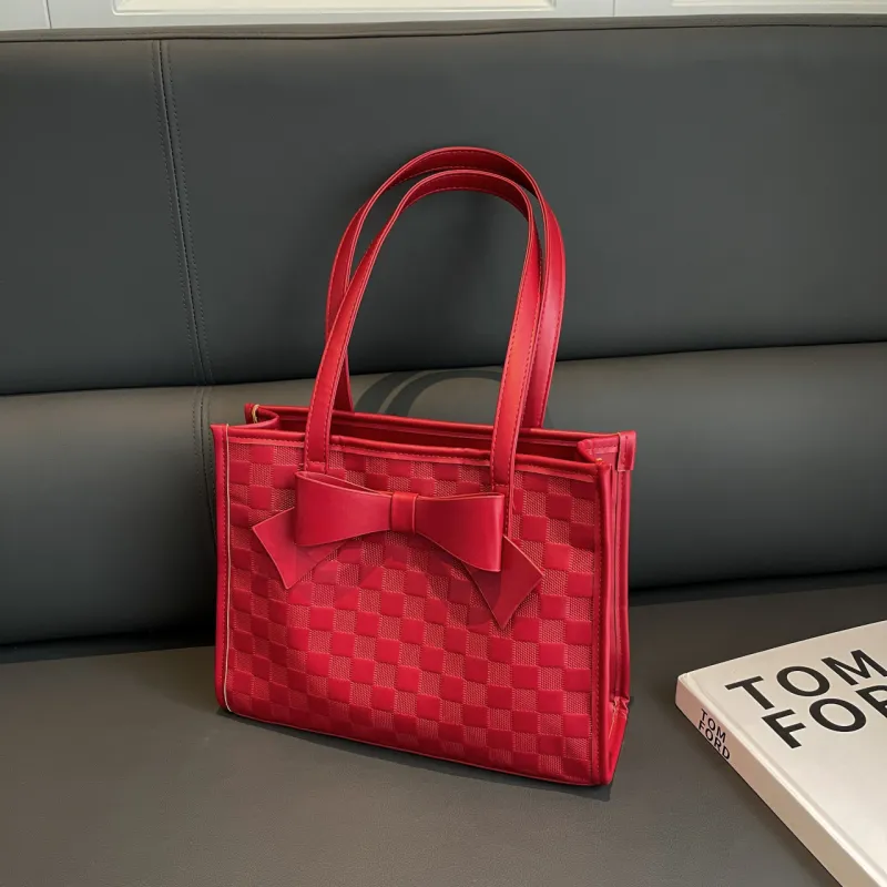 Yalu PU Shoulder Bag Regular Women's Red-20
