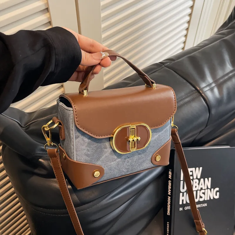 Yalu PU Shoulder Bag, Crossbody Bag, Handbag Regular Women's Black/Ecru/Blue/Coffee-21