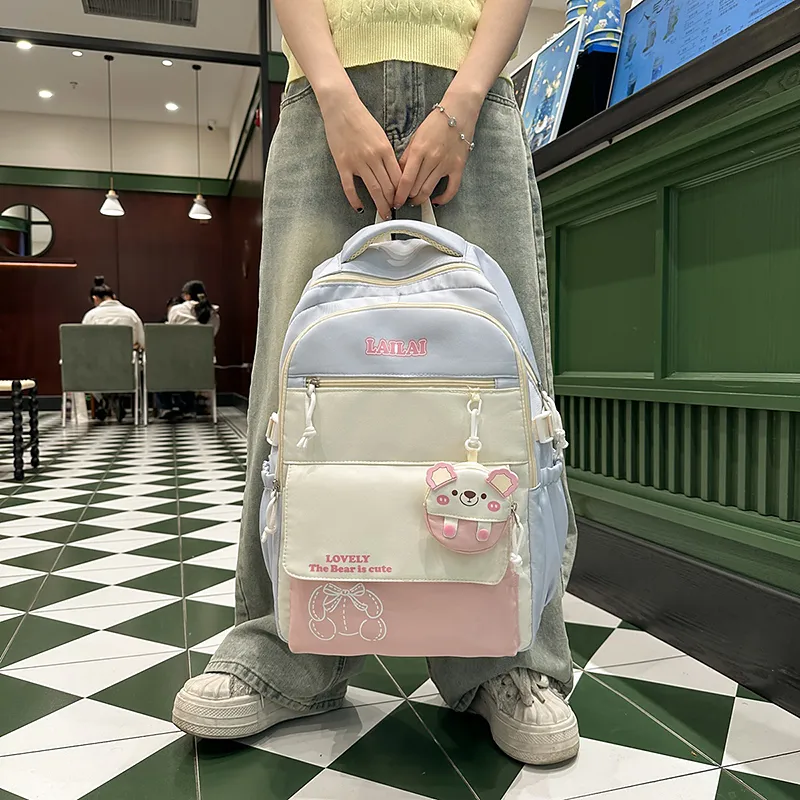 Yalu Nylon Backpack Regular Unisex Multicolor-10