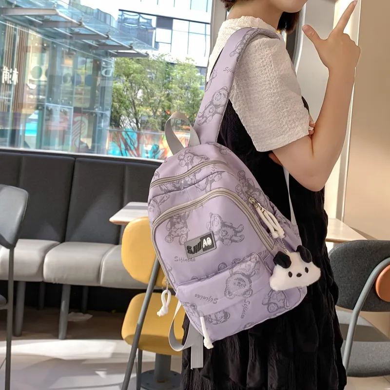 Yalu Nylon Laptop Bag Backpack Unisex Multicolor-14