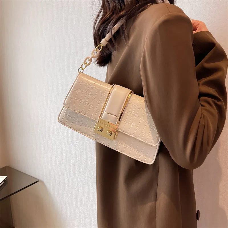 Yalu PU Handbag Regular Women's White/Black-3