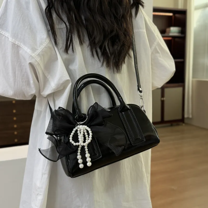 Yalu PU Shoulder Bag, Crossbody Bag, Handbag Regular Women's Black/White/Silver/Pink-5