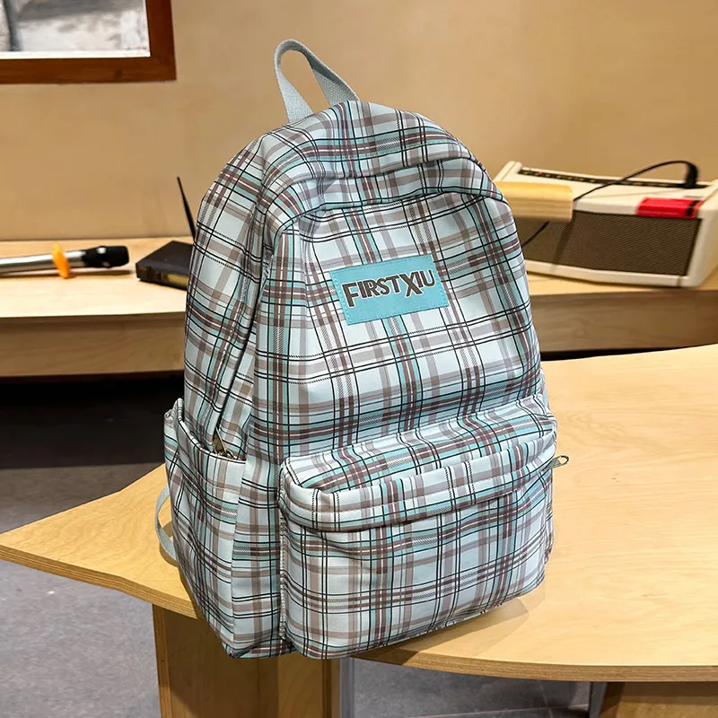 Yalu Nylon Backpack Unisex Red/Green/Blue-13