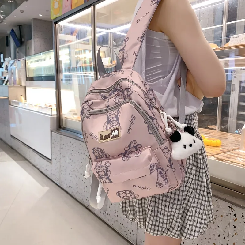 Yalu Nylon Laptop Bag Backpack Unisex Multicolor-22