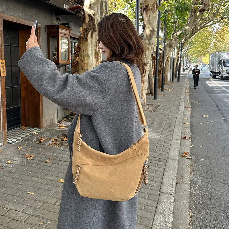 Yalu Suede Crossbody Bag, Shoulder Bag Regular Women's Multicolor-9