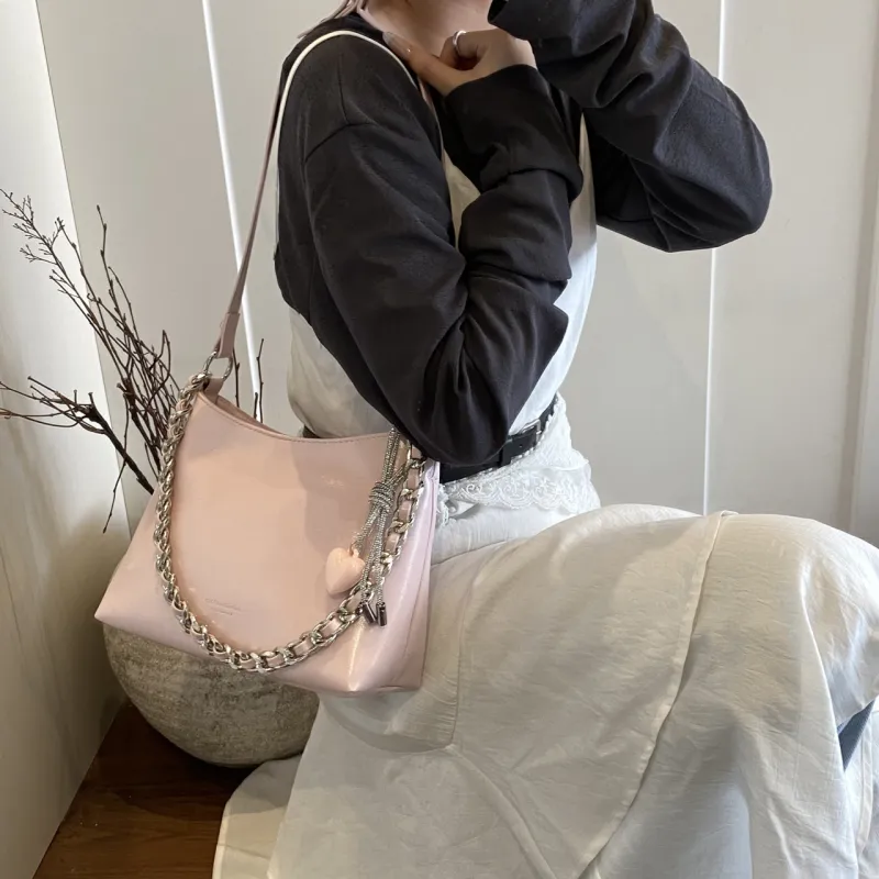 Yalu PU Portable Crossbody Bag, Shoulder Bag Regular Women's White/Silver/Black/Pink-25