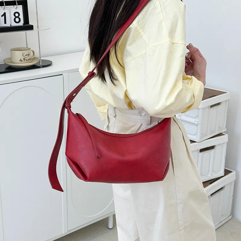 Yalu PU Shoulder Bag Women's Black/Brown/Gray/Red/White-24
