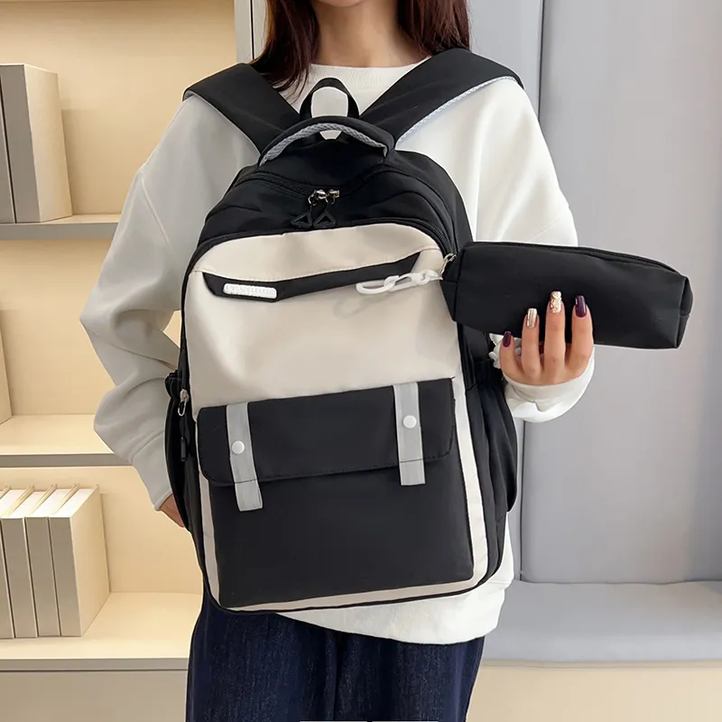 Yalu Nylon Backpack Regular Unisex Blue/Black/Pink/Purple/Red-7
