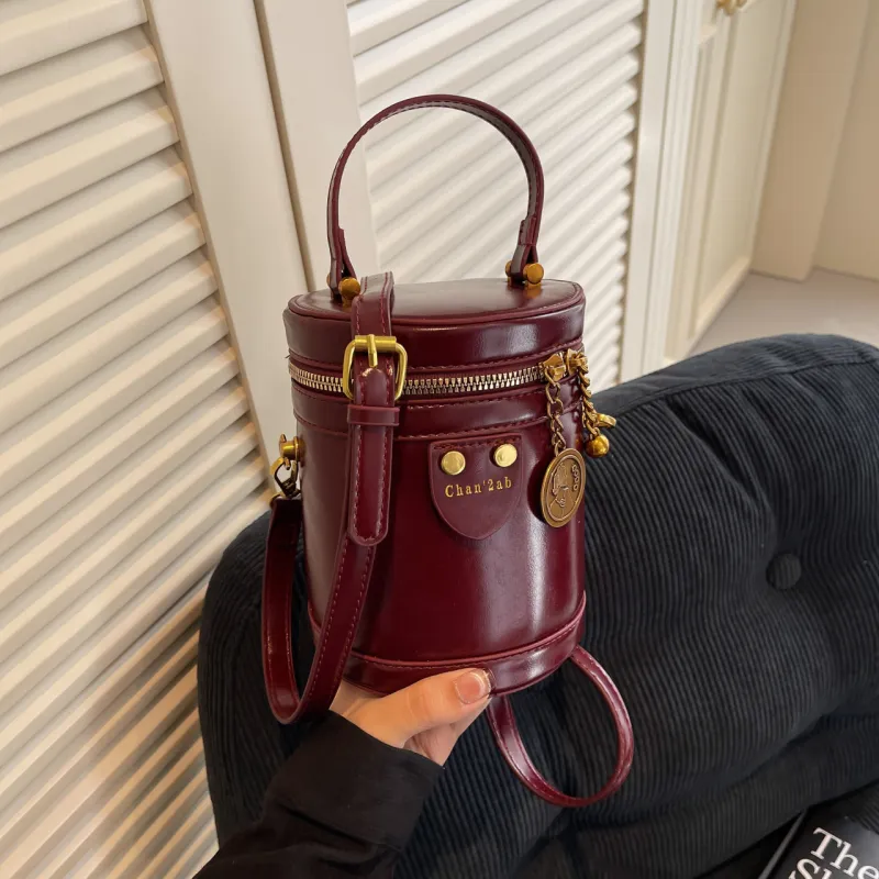 Yalu PU One Shoulder Crossbody Bucket Bag, Handbag Regular Women's Coffee/Black/Brown/Burgundy-5